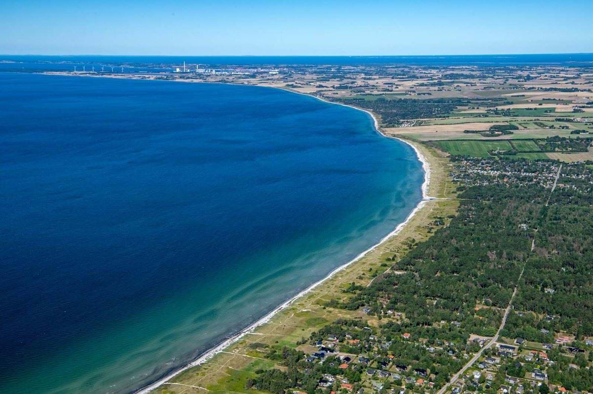 Luftfoto af sommerhusområder ved Storebælt